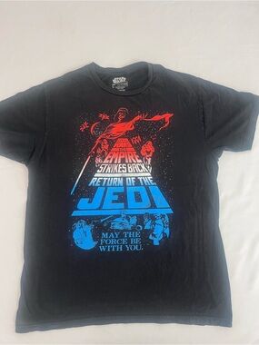 Star Wars Black Tee with Red and Blue Return of the Jedi Graphic